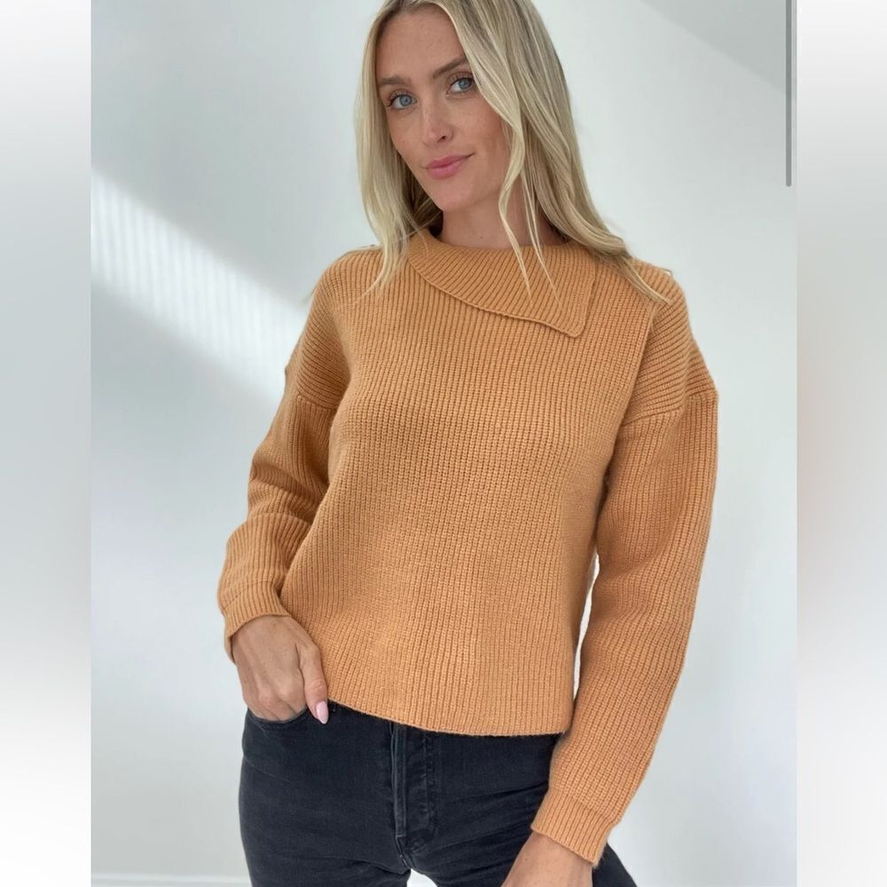 SIX FIFTY women’s Rae Foldover sweater‎ in butternut squash size small new